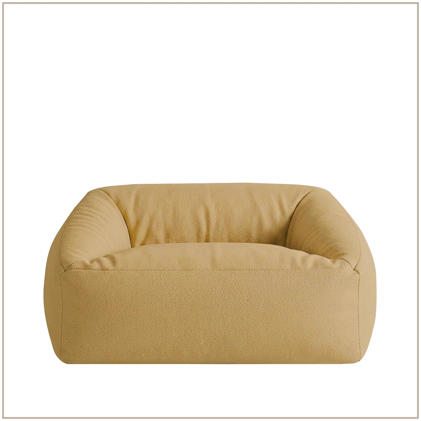 Mustard Puff Velvet Corduroy Kids Lounge Chair | Nestroots