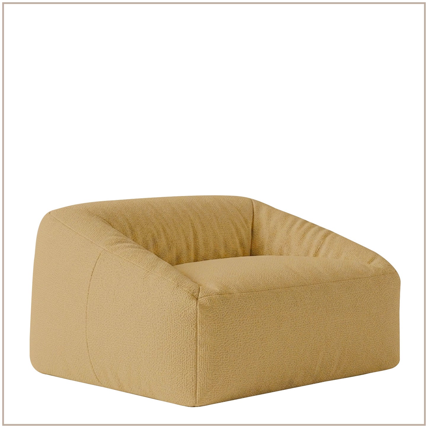 Mustard Puff Velvet Corduroy Kids Lounge Chair | Nestroots