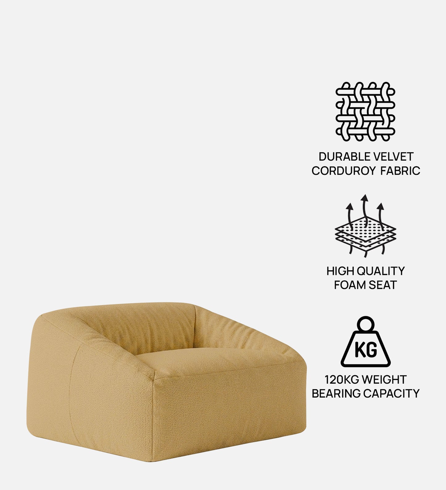 Charcoal Corduroy Velvet Corduroy Kids Sofa Chair | Nestroots