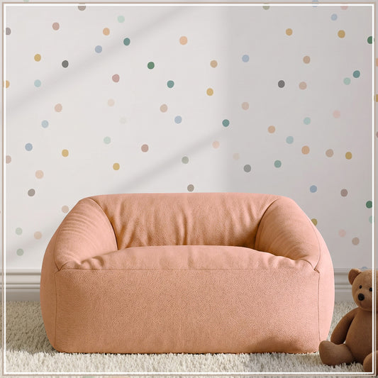 Blush Corduroy Velvet Corduroy Kids Sofa Chair | Nestroots