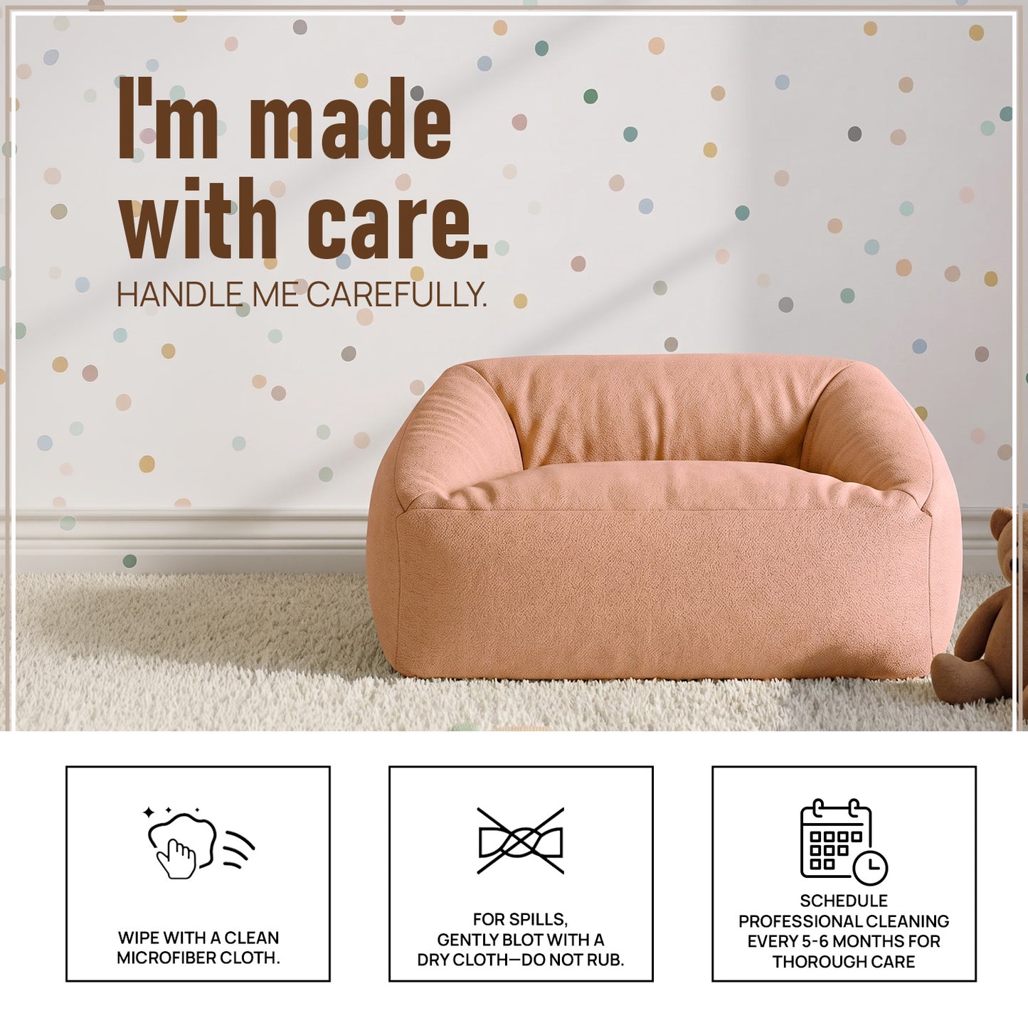 Blush Corduroy Velvet Corduroy Kids Sofa Chair | Nestroots