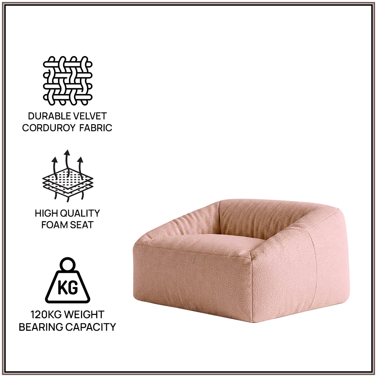 Sky Blue Corduroy Velvet Corduroy Kids Sofa Chair | Nestroots