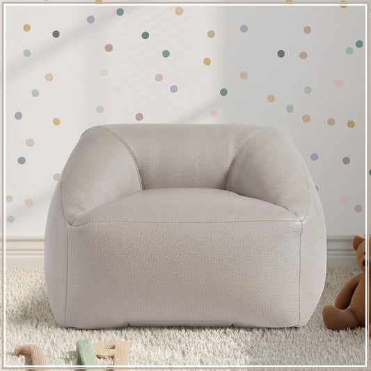 Soft Sage Corduroy Cotton Boucle Kids Sofa Chair | Nestroots