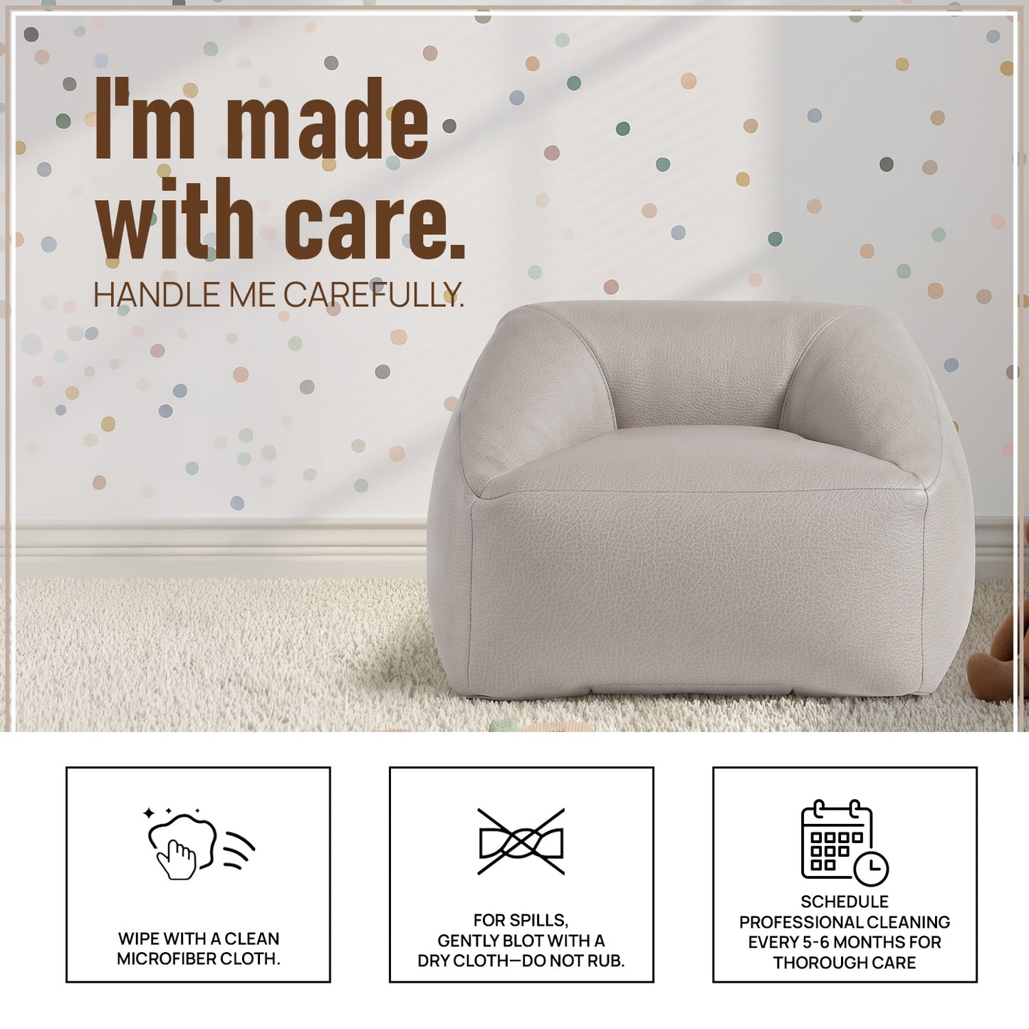 Soft Sage Corduroy Cotton Boucle Kids Sofa Chair | Nestroots