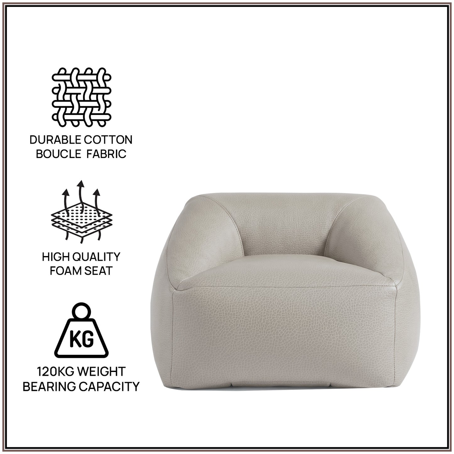 Soft Sage Corduroy Cotton Boucle Kids Sofa Chair | Nestroots