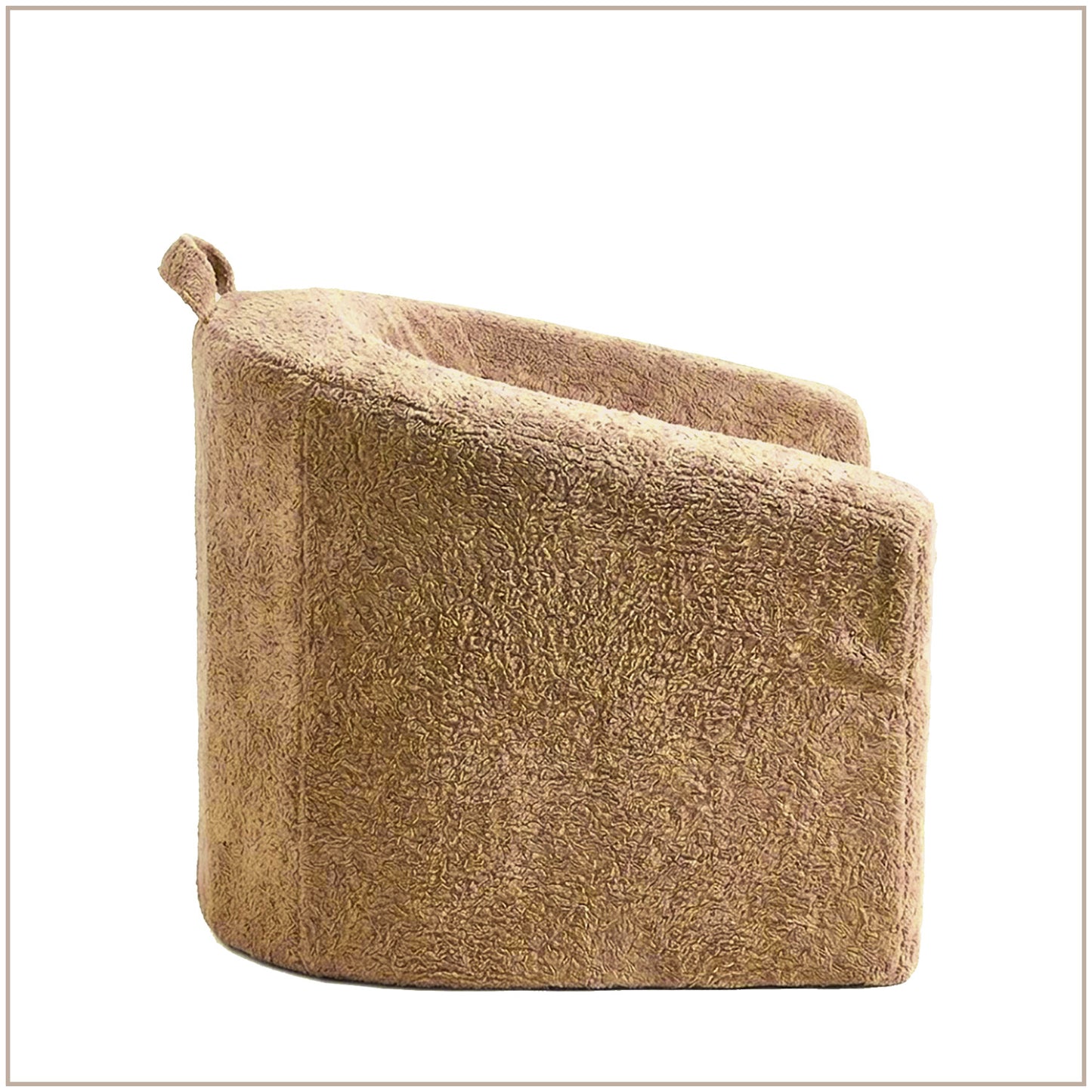 Sage Green Textured Organic Cotton Kids Lounge Chair | Nestroots
