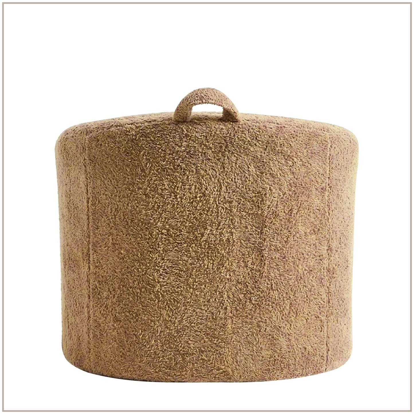 Sage Green Textured Organic Cotton Kids Lounge Chair | Nestroots