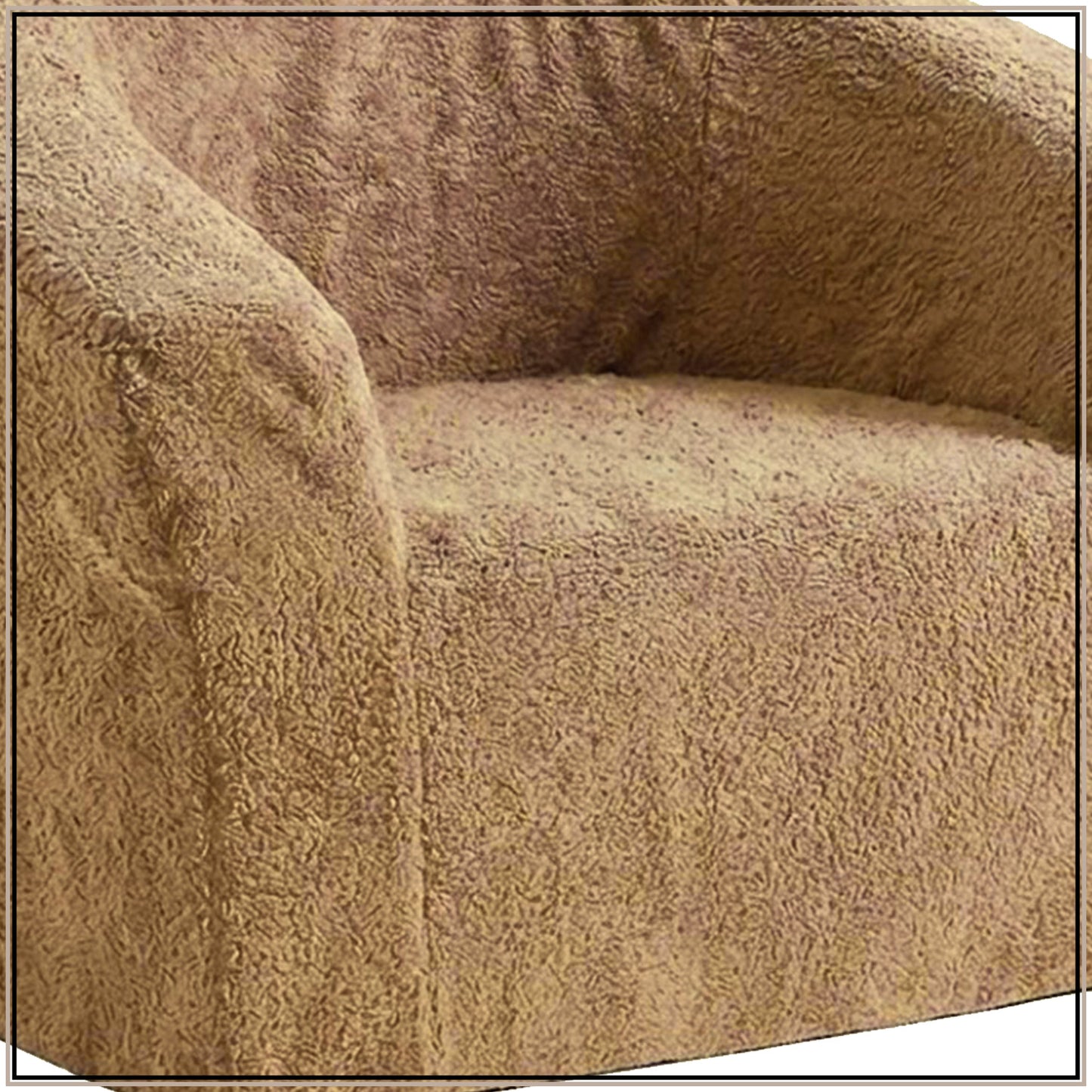 Sage Green Textured Organic Cotton Kids Lounge Chair | Nestroots