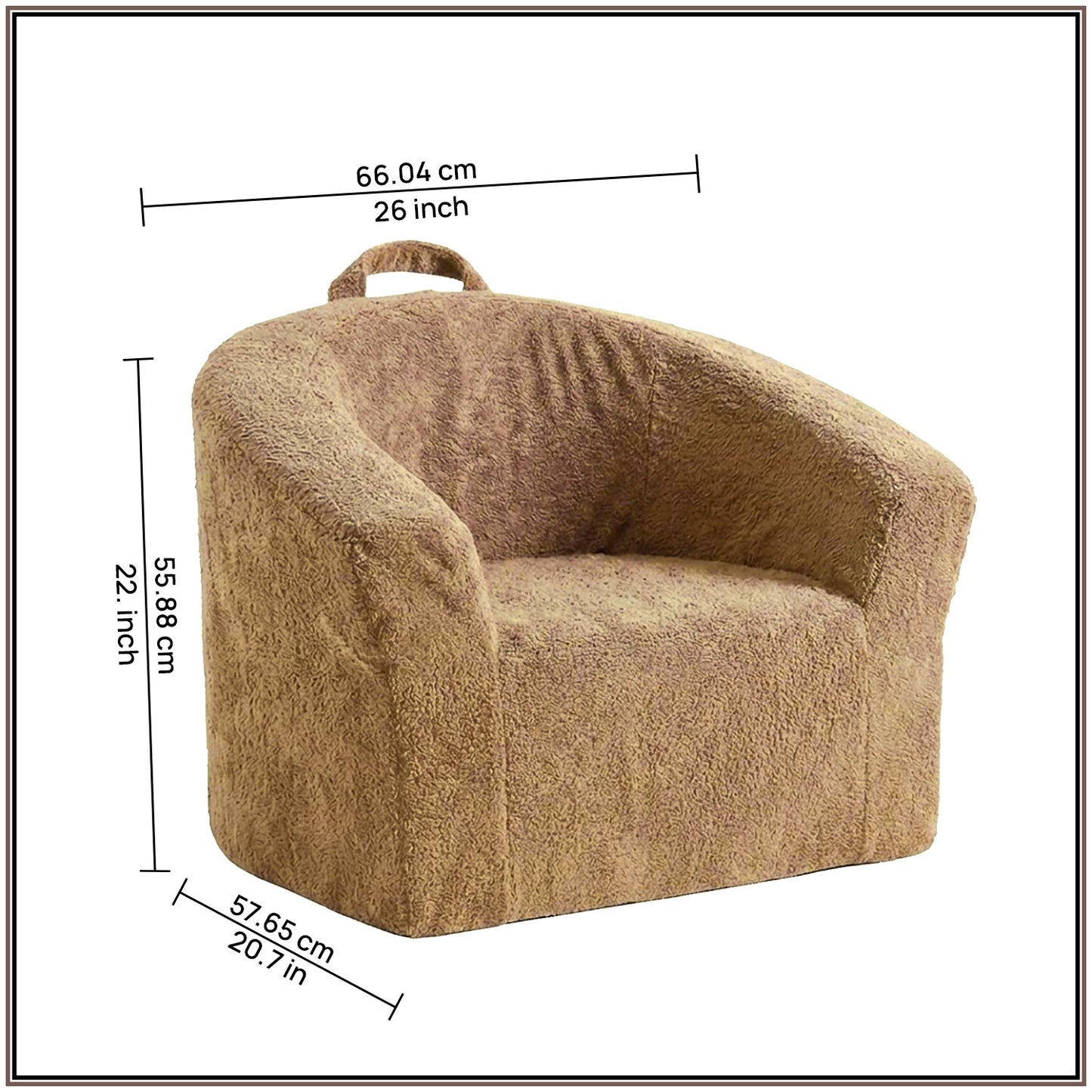 Sage Green Textured Organic Cotton Kids Lounge Chair | Nestroots