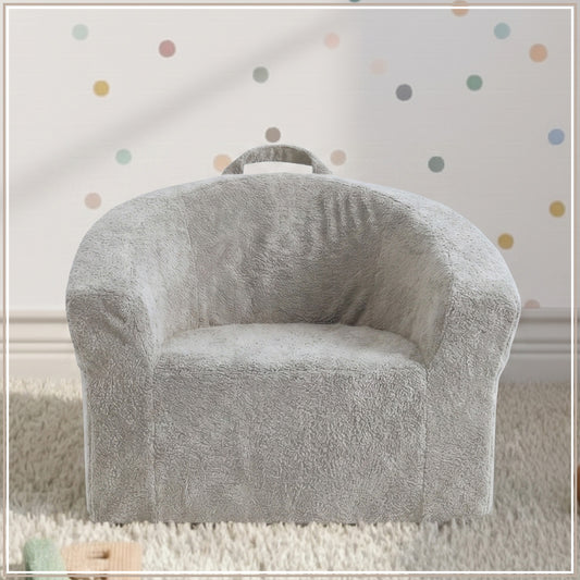 Ivory Teddy Plush Mangolian Faux Fur Kids Lounge Chair | Nestroots