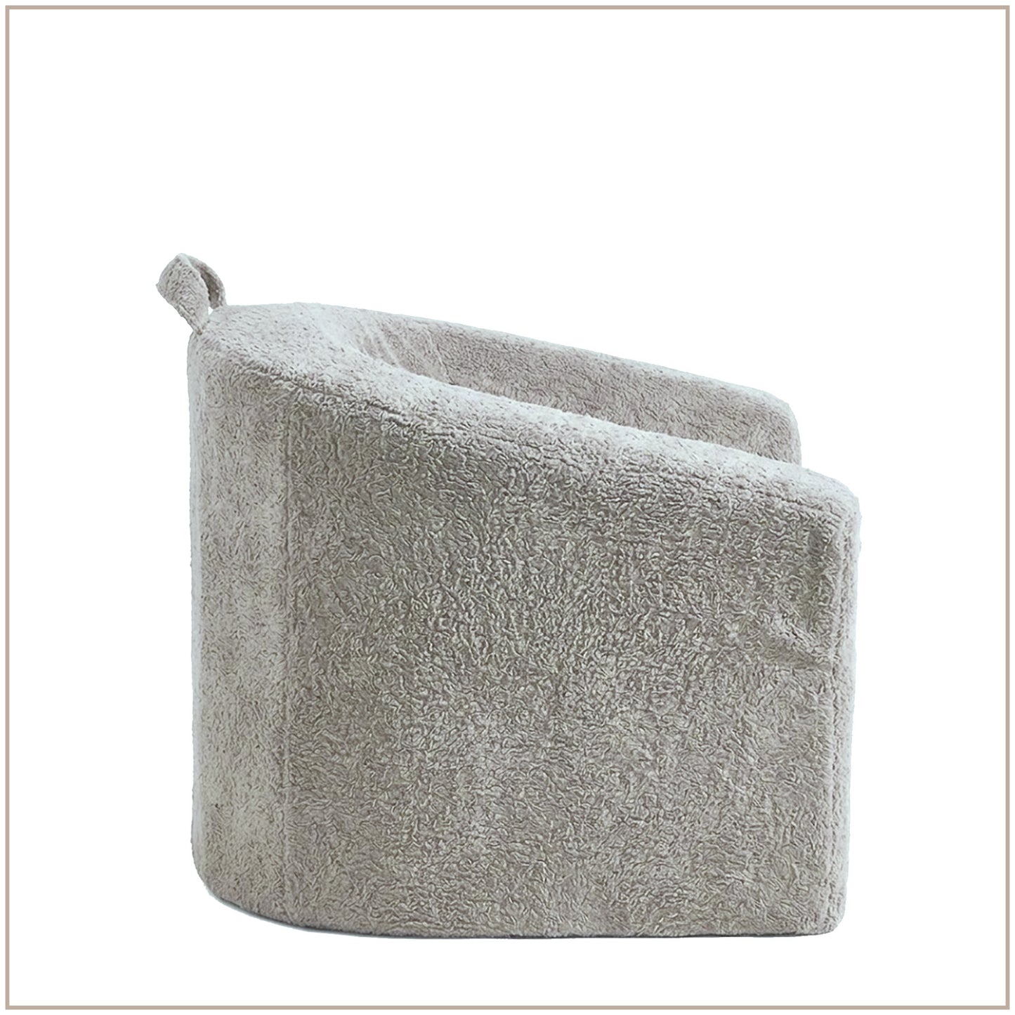 Ivory Teddy Plush Mangolian Faux Fur Kids Lounge Chair | Nestroots