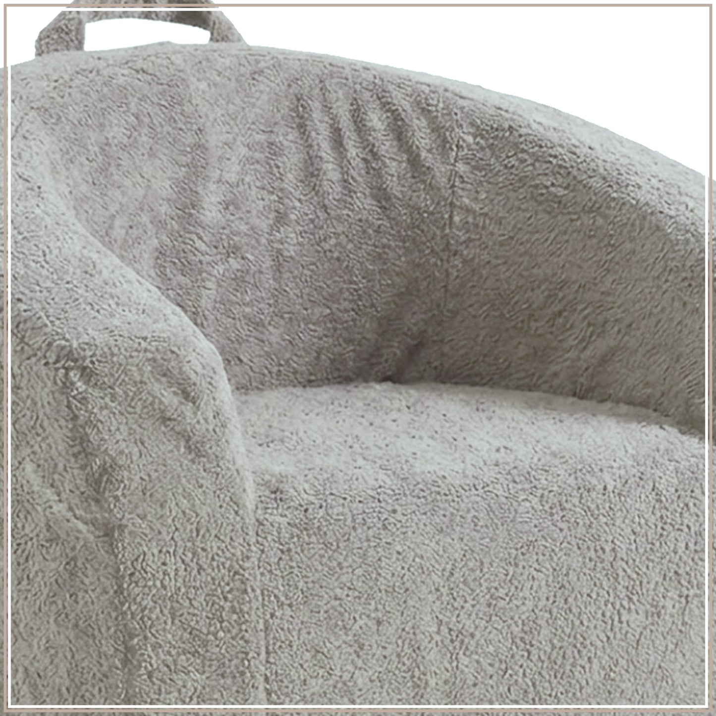 Ivory Teddy Plush Mangolian Faux Fur Kids Lounge Chair | Nestroots