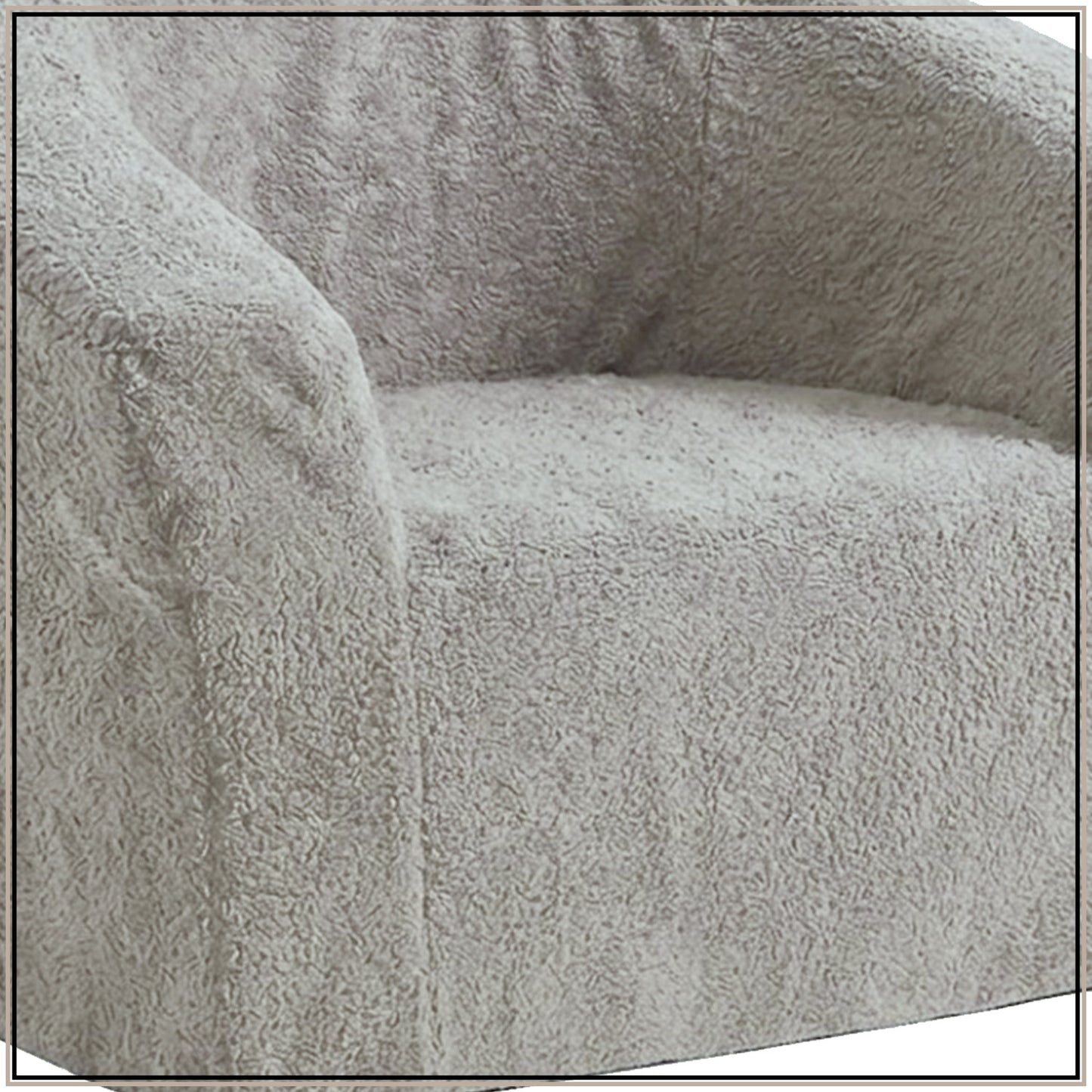 Ivory Teddy Plush Mangolian Faux Fur Kids Lounge Chair | Nestroots