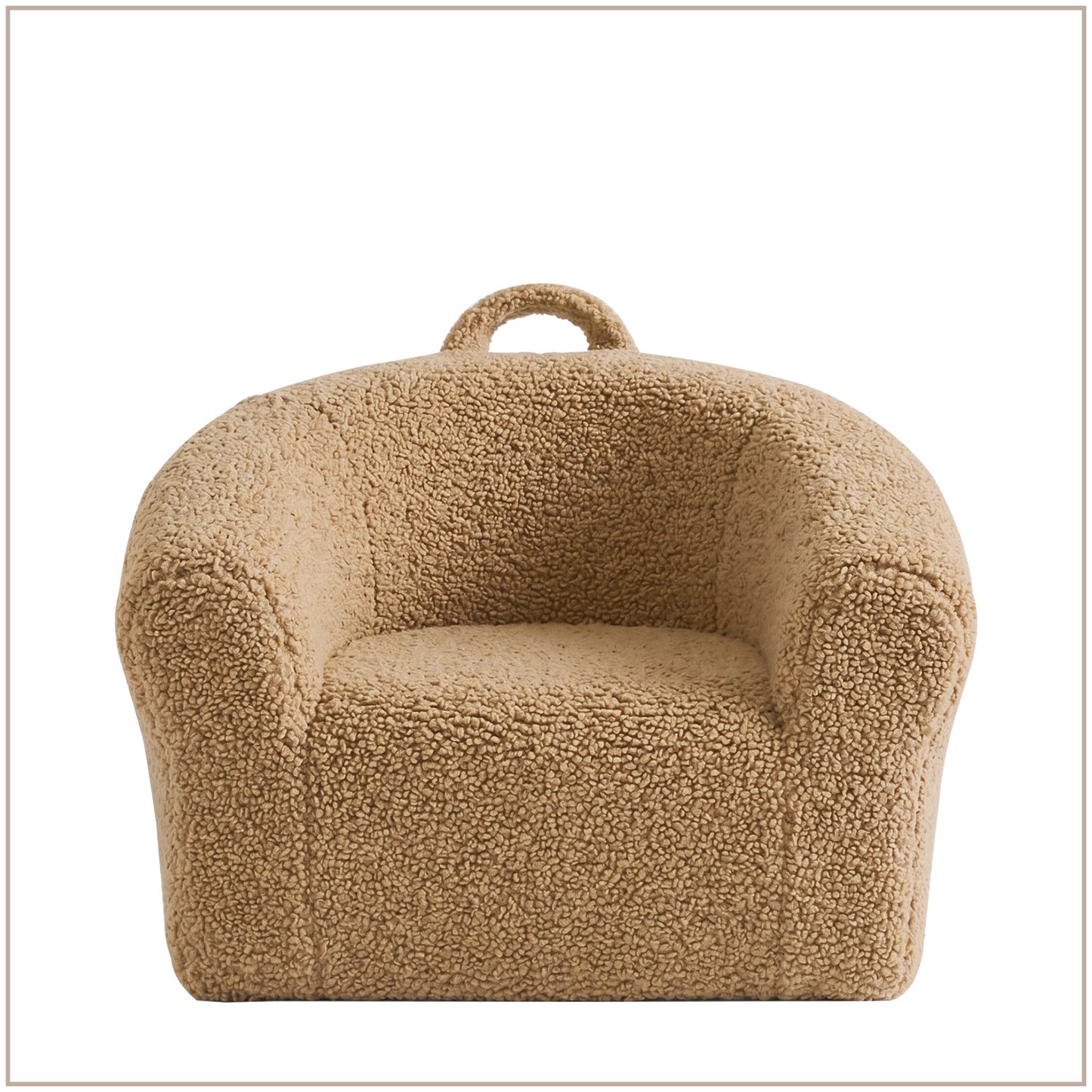 Caramel Teddy Mangolian Faux Fur Kids Sofa Chair | Nestroots