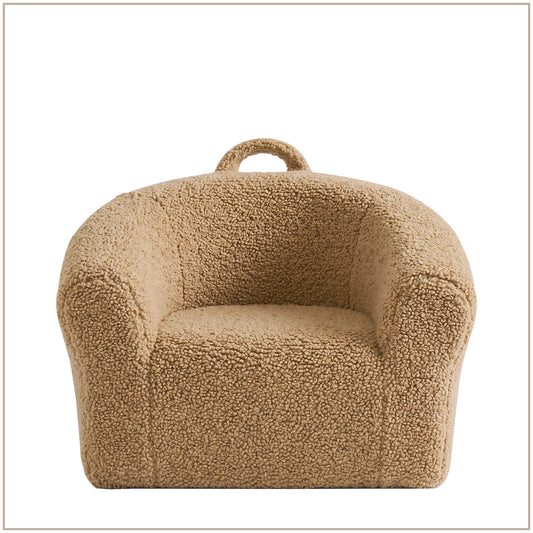 Caramel Teddy Mangolian Faux Fur Kids Sofa Chair | Nestroots