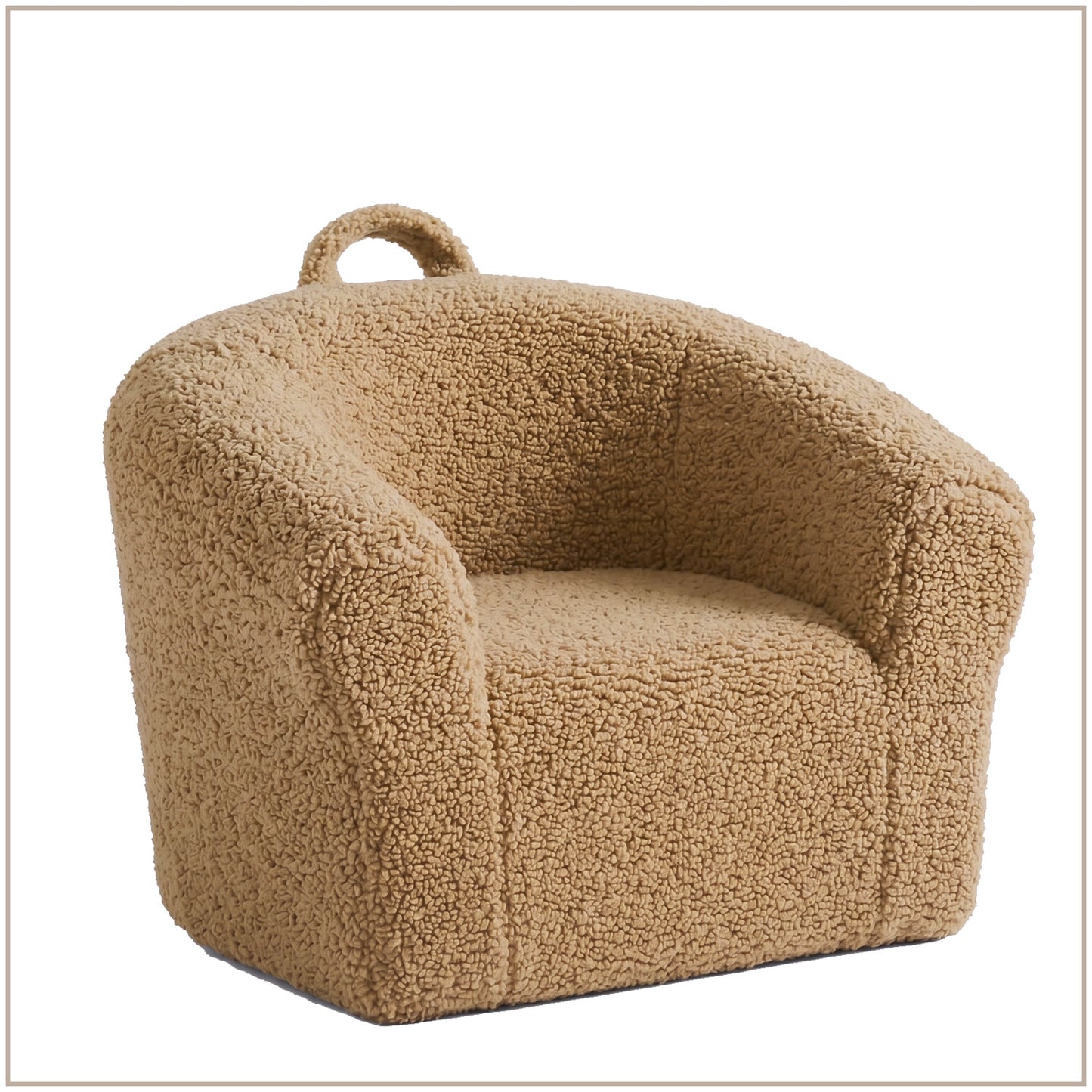 Caramel Teddy Mangolian Faux Fur Kids Sofa Chair | Nestroots