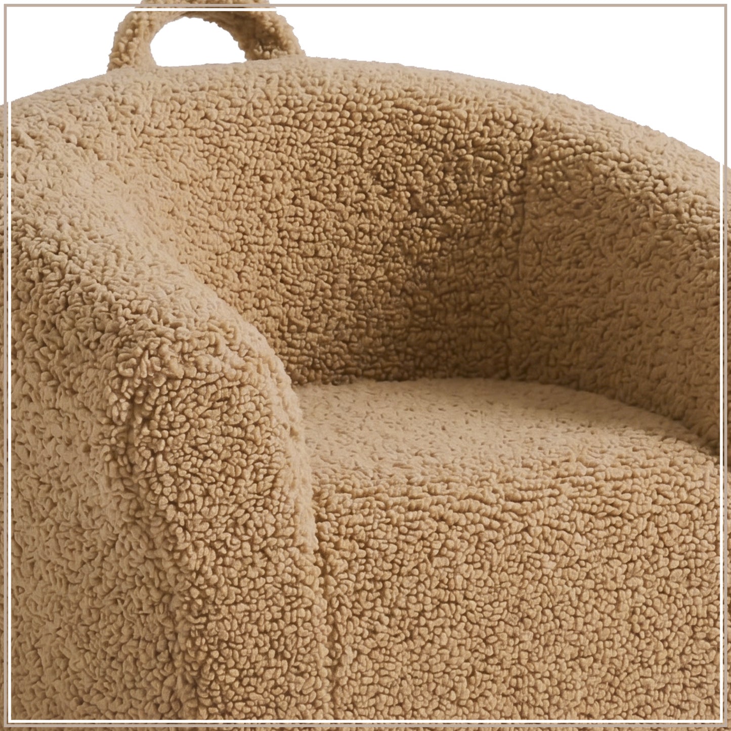 Caramel Teddy Mangolian Faux Fur Kids Sofa Chair | Nestroots