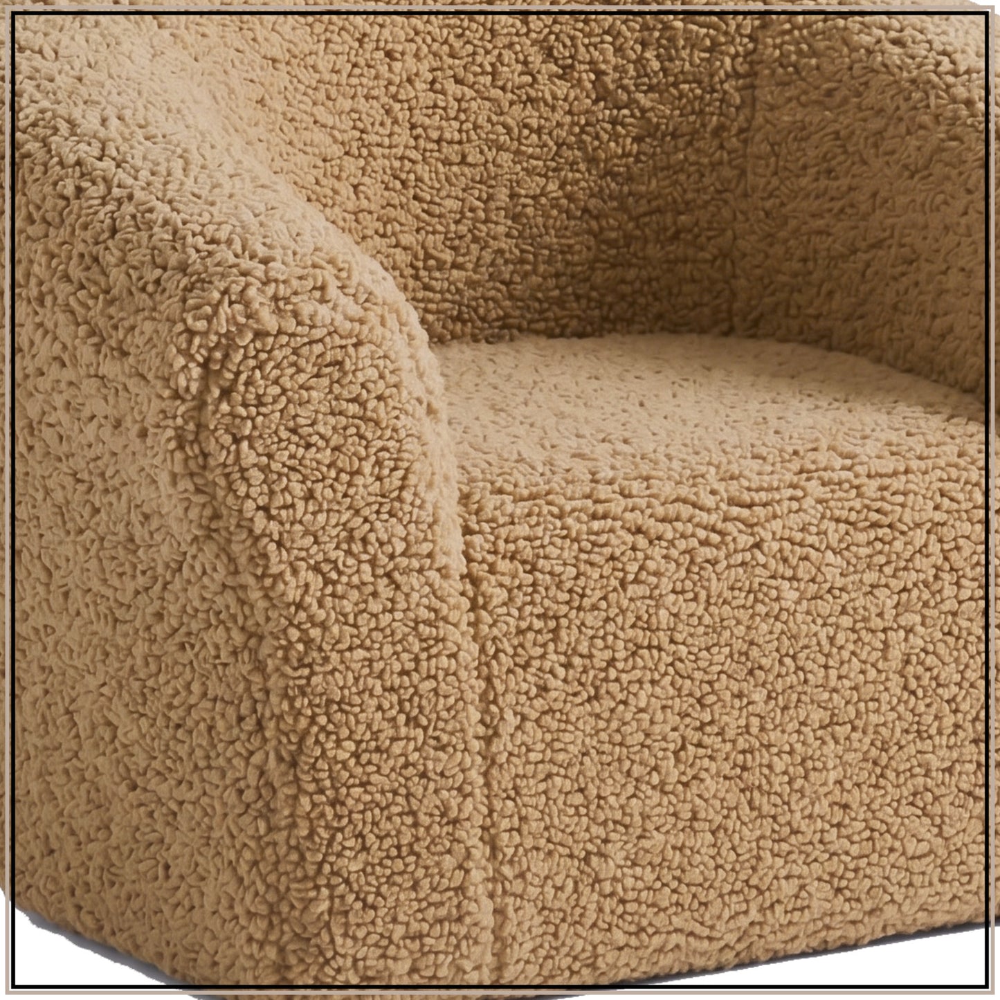 Caramel Teddy Mangolian Faux Fur Kids Sofa Chair | Nestroots