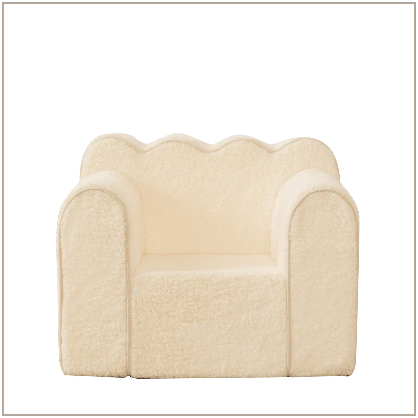Cream Arch Cloud Sherpa Kids Sofa Chair | Nestroots