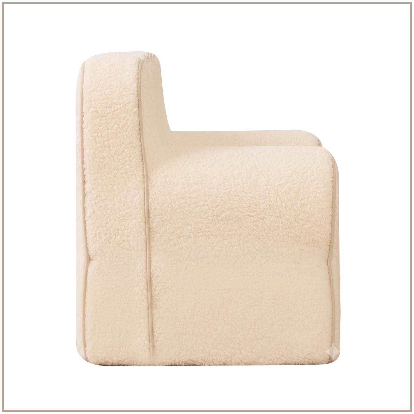 Cream Arch Cloud Sherpa Kids Sofa Chair | Nestroots