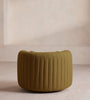 Dreovyn Plush Layered Olive Green Velvet Suede Lounge Chair