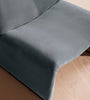 Zeenvik Sculpted Modern Steel Blue Velvet Lounge Chair