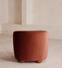 Orevella Classic Barrel Rust Red Velvet Lounge Chair