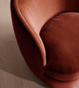 Orevella Classic Barrel Rust Red Velvet Lounge Chair