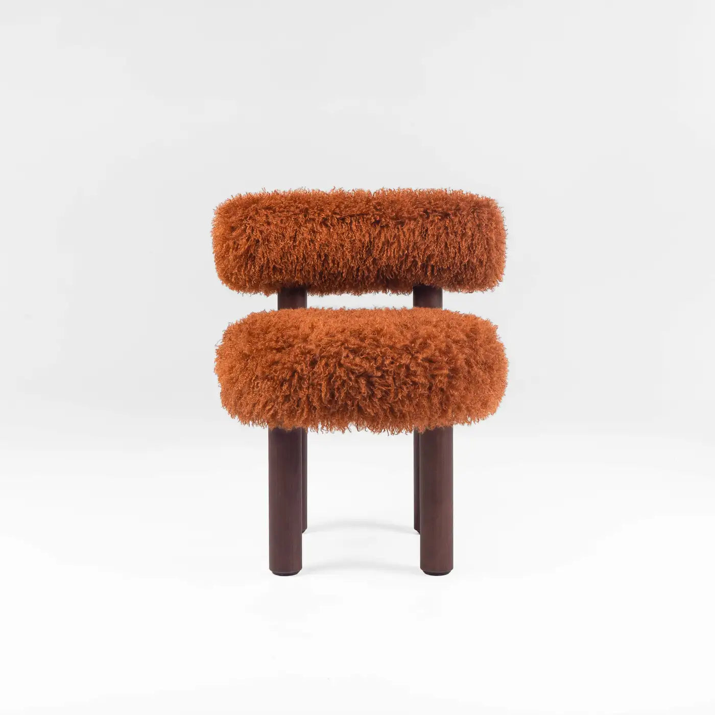 Fleuffin Cozy Burnt Orange Faux Fur Lounge Chair
