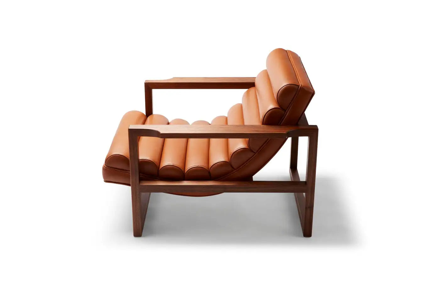 Raevello Strap Tan Brown Letherette Lounge Chair
