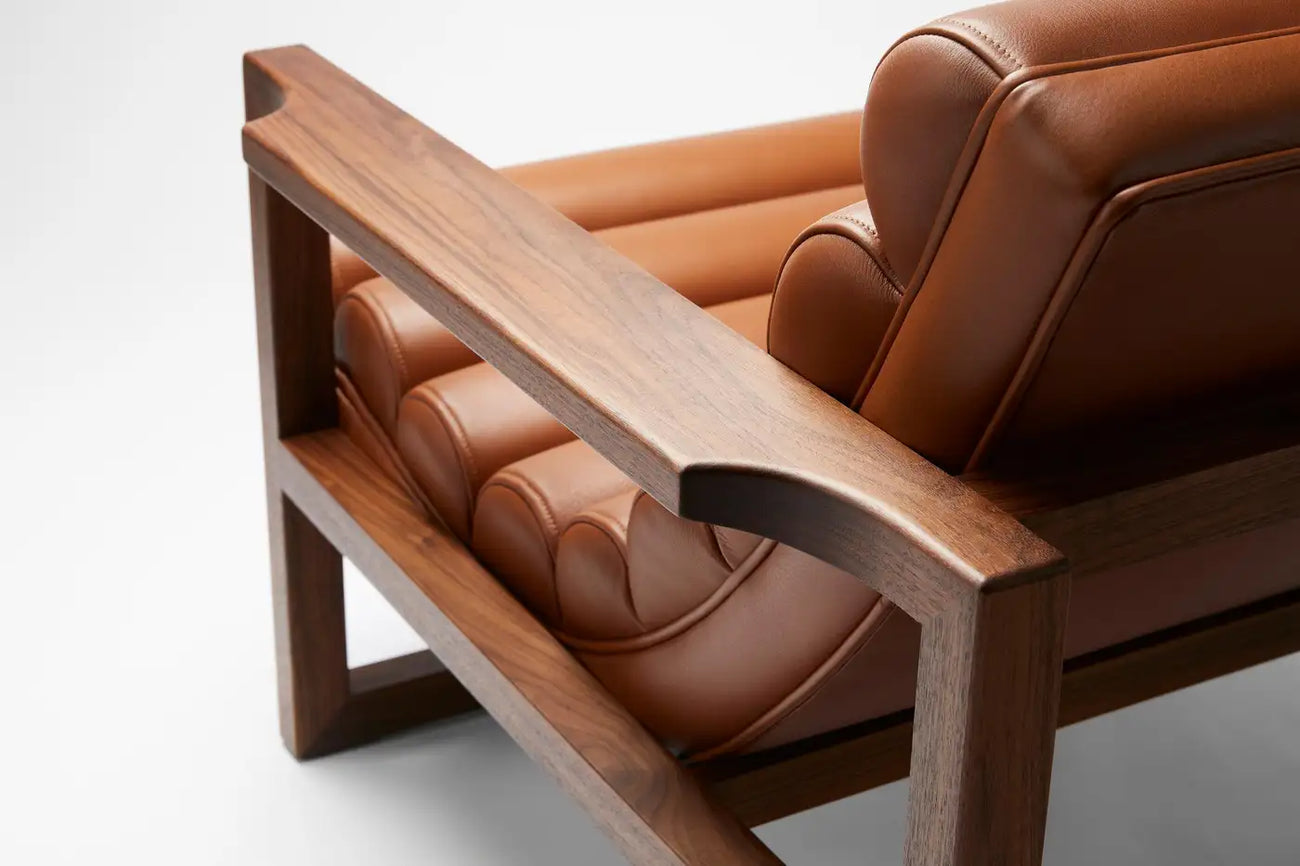 Raevello Strap Tan Brown Letherette Lounge Chair
