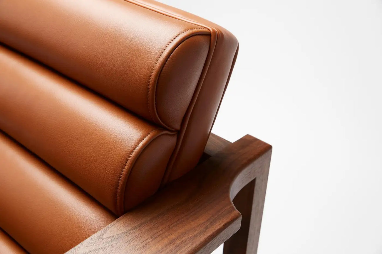 Raevello Strap Tan Brown Letherette Lounge Chair