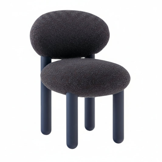 Boevian Bubble Charcoal Grey Boucle Lounge Chair