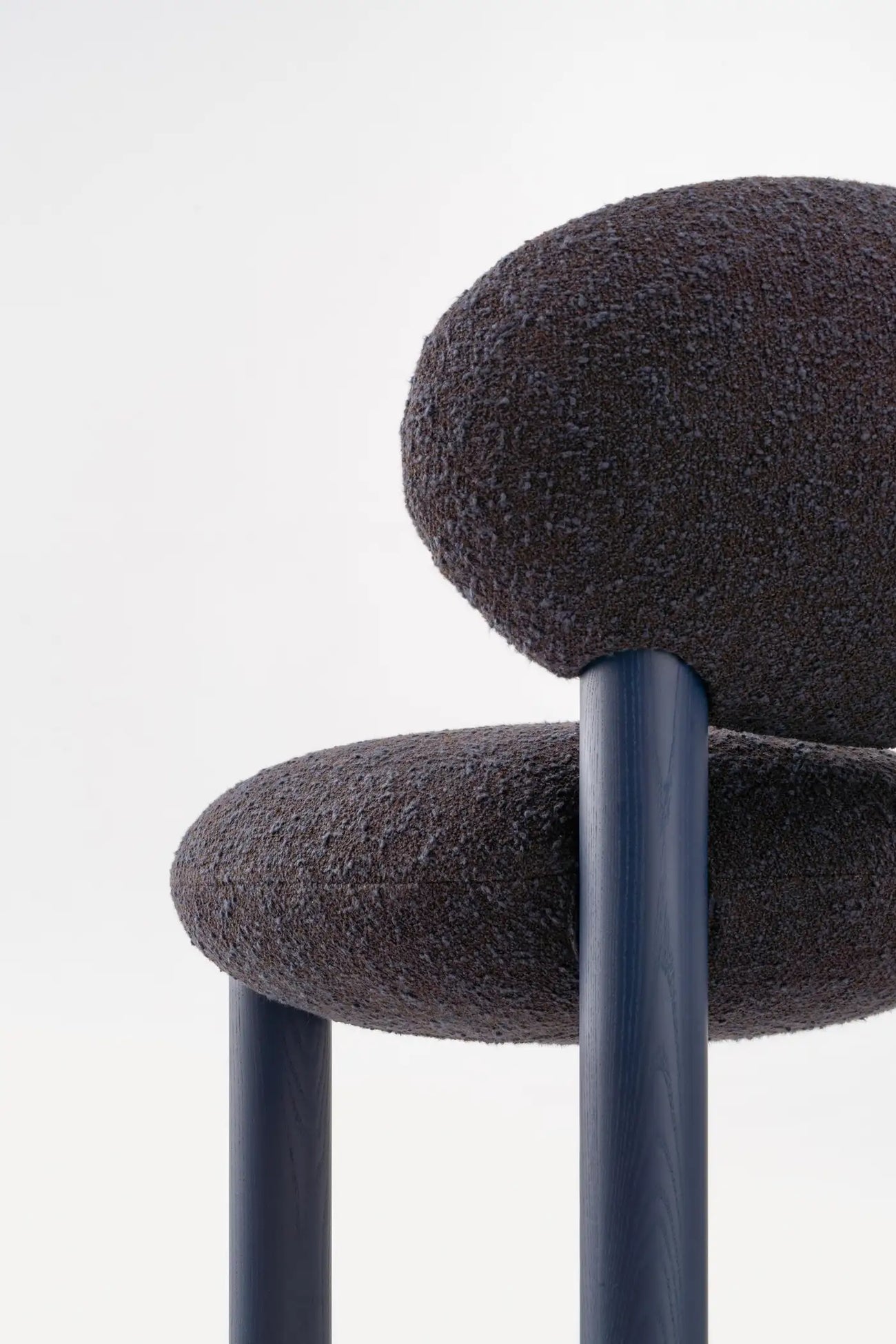 Boevian Bubble Charcoal Grey Boucle Lounge Chair