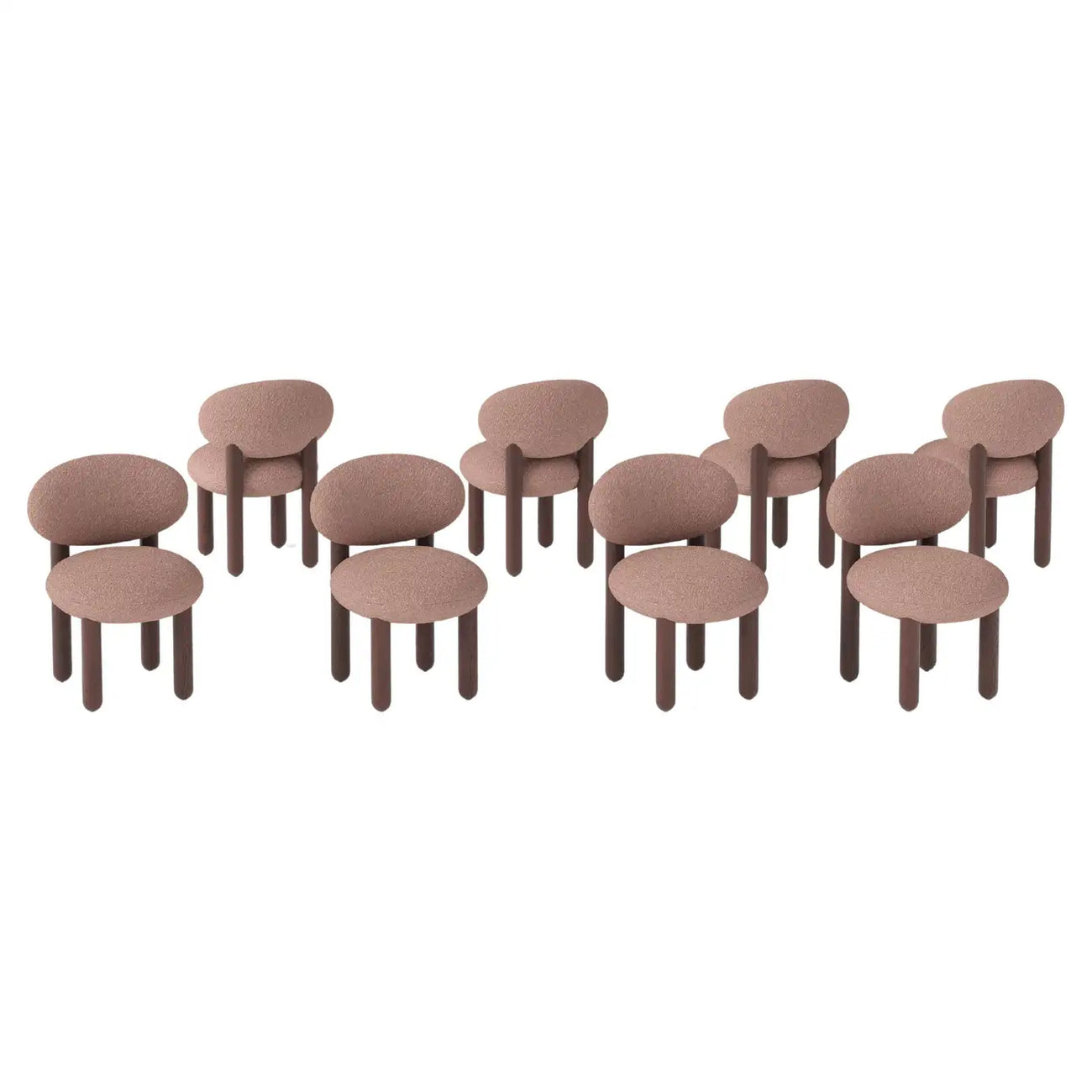 Boevian Bubble Pink Boucle Lounge Chair