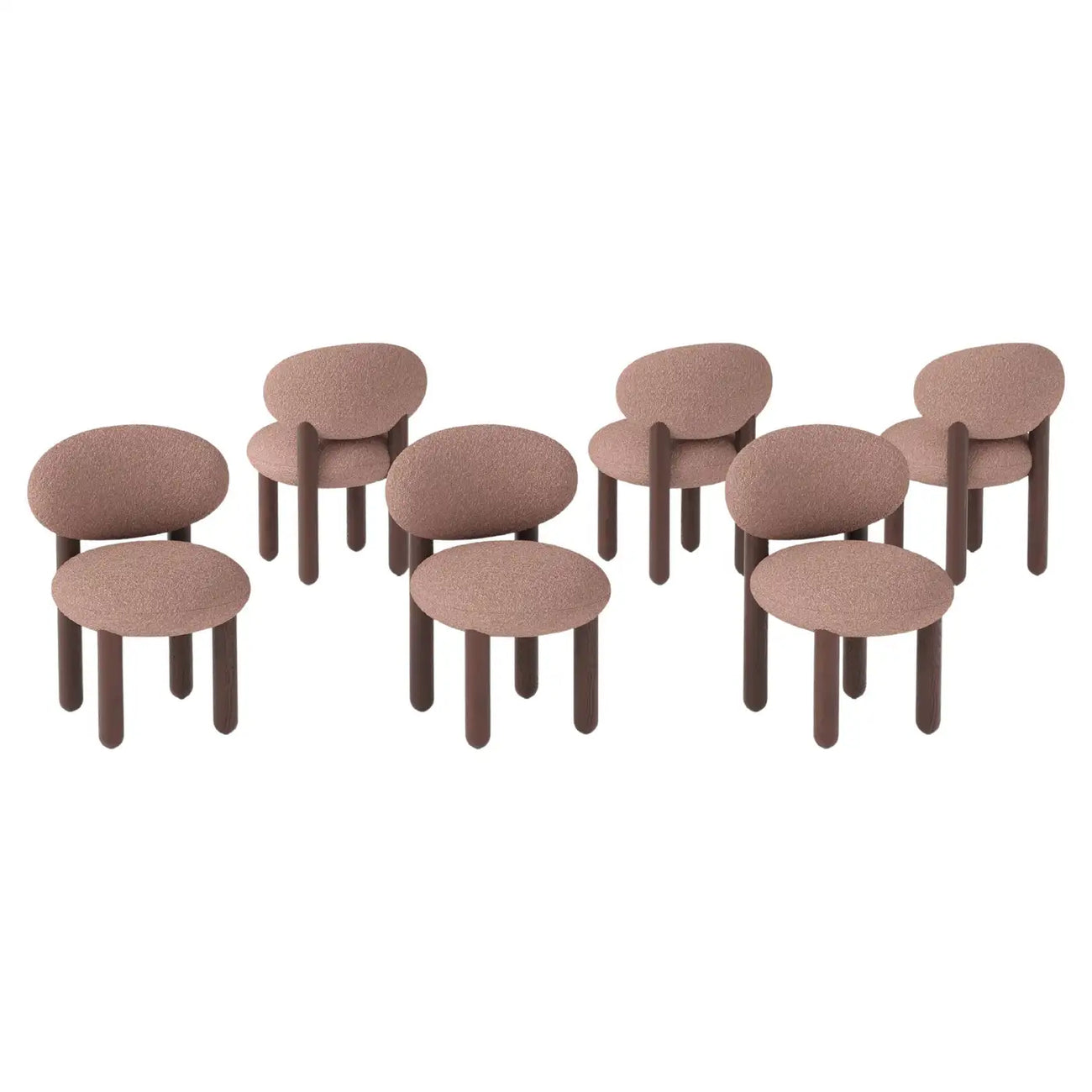 Boevian Bubble Pink Boucle Lounge Chair