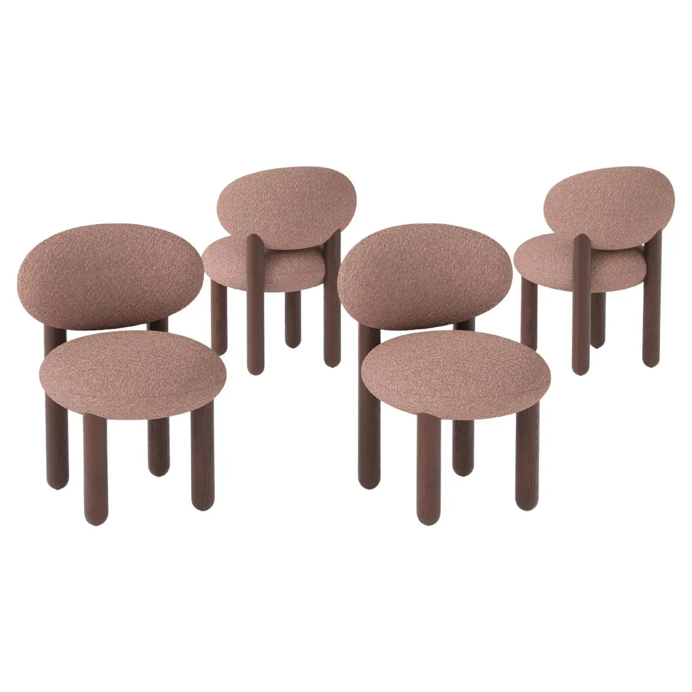 Boevian Bubble Pink Boucle Lounge Chair