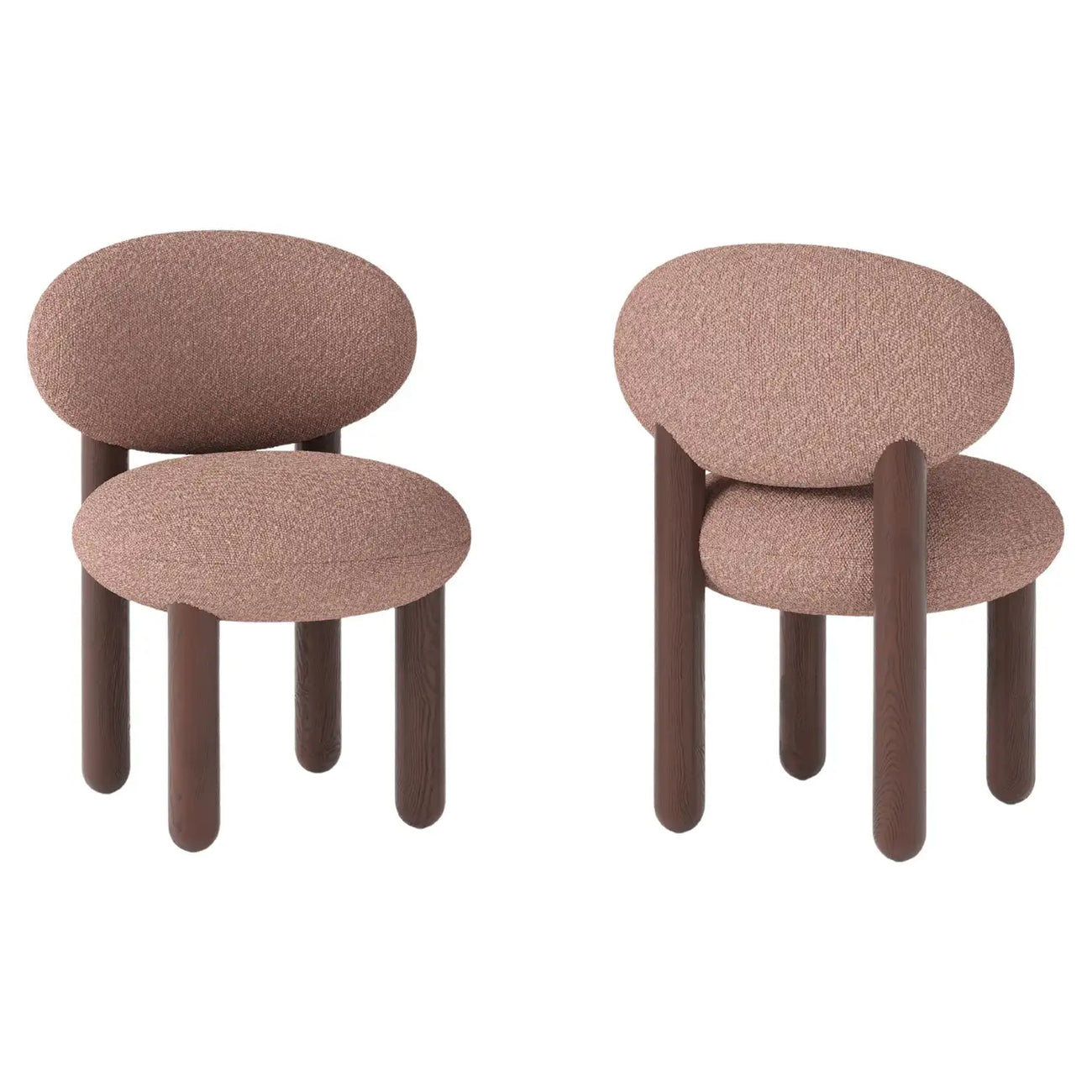 Boevian Bubble Pink Boucle Lounge Chair