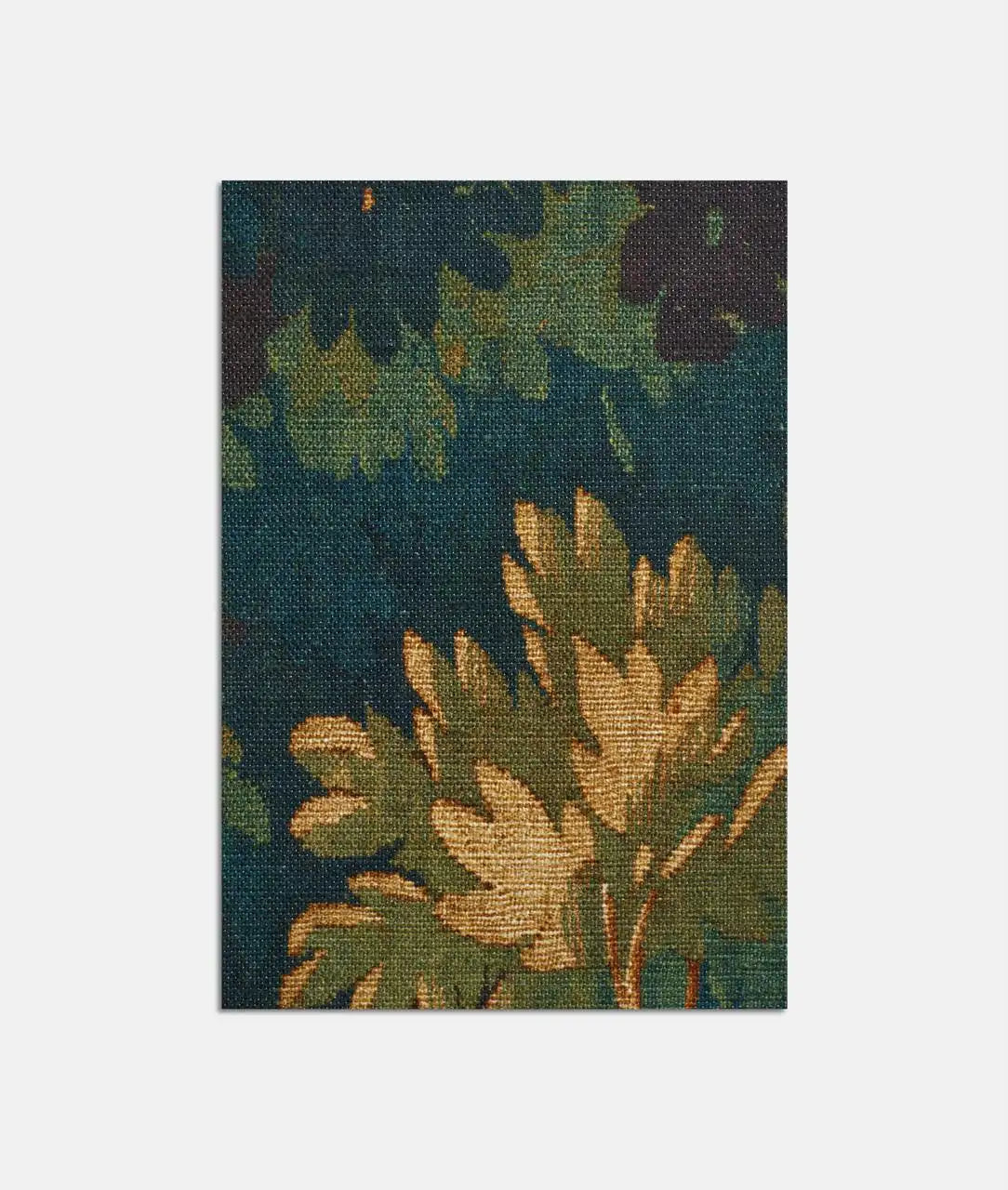 Fleorique Pattern Botanical Green Linen Lounge Chair