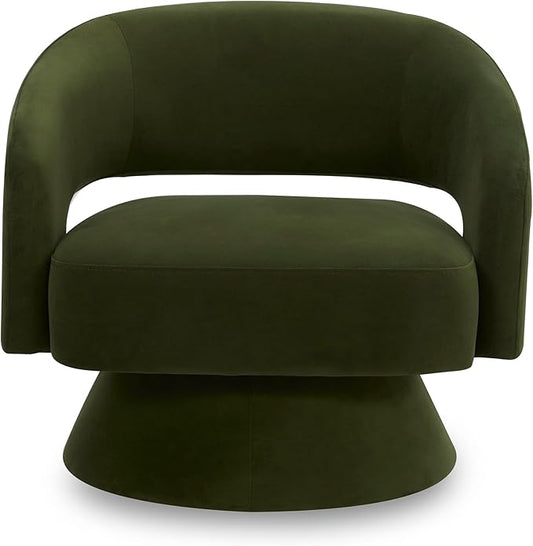 Zoervyn Swivel Green Velvet Lounge Chair