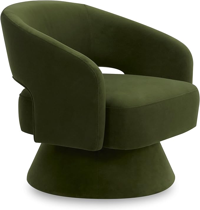 Zoervyn Swivel Green Velvet Lounge Chair