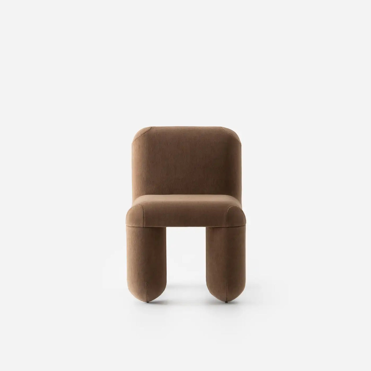 Dreoven Sculpt Cocoa Brown Quad Velvet Suede Chair