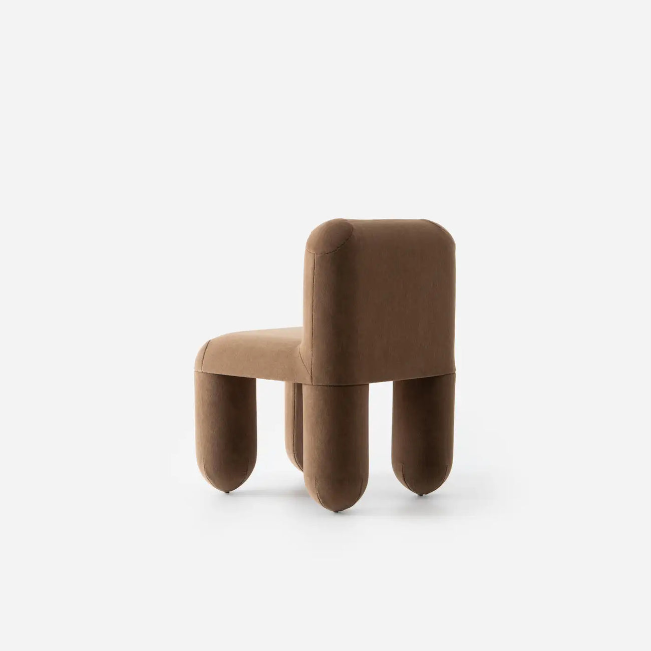 Dreoven Sculpt Cocoa Brown Quad Velvet Suede Chair