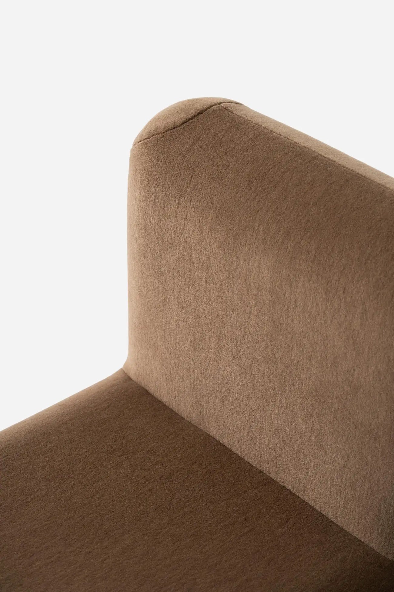 Dreoven Sculpt Cocoa Brown Quad Velvet Suede Chair