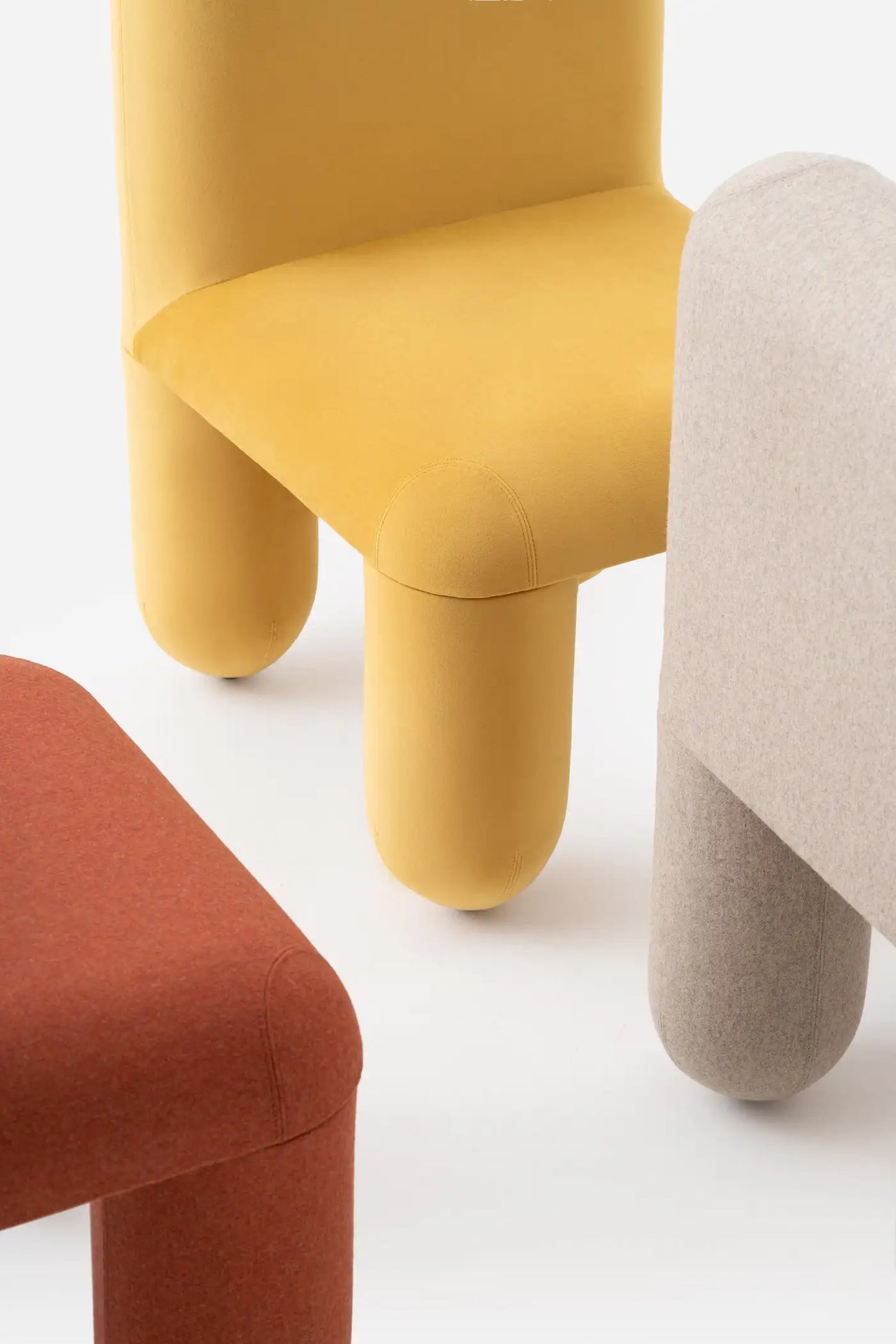 Dreoven Sculpt Yellow Quad Velvet Chair