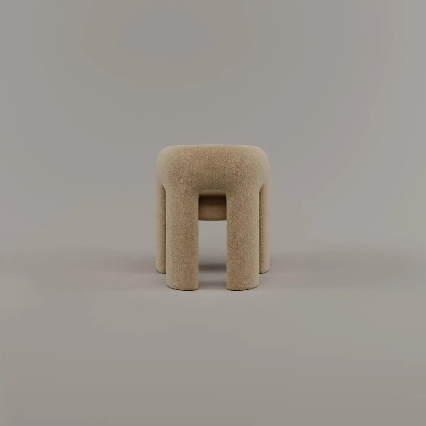 Orevella Loop Frame Sand Beige Velvet Lounge Chair