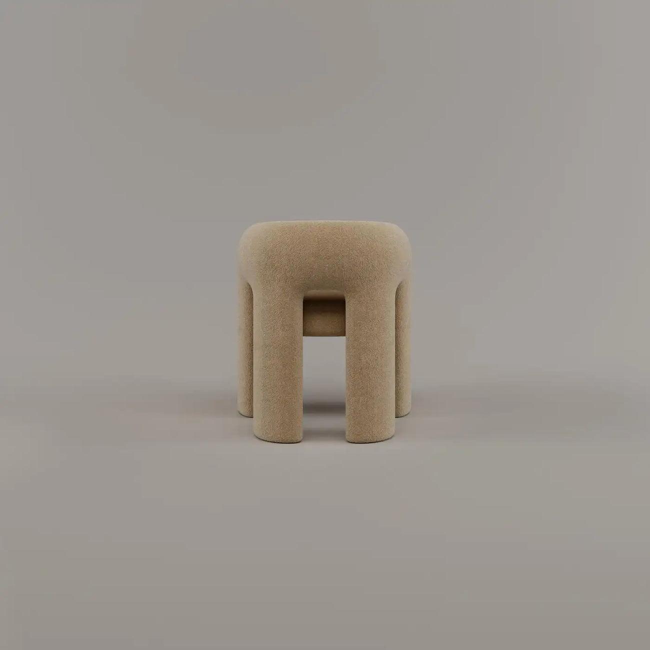 Orevella Loop Frame Sand Beige Velvet Lounge Chair