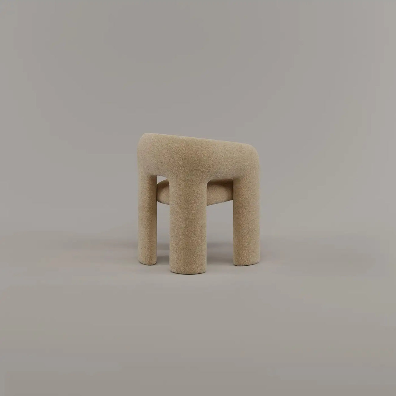 Orevella Loop Frame Sand Beige Velvet Lounge Chair