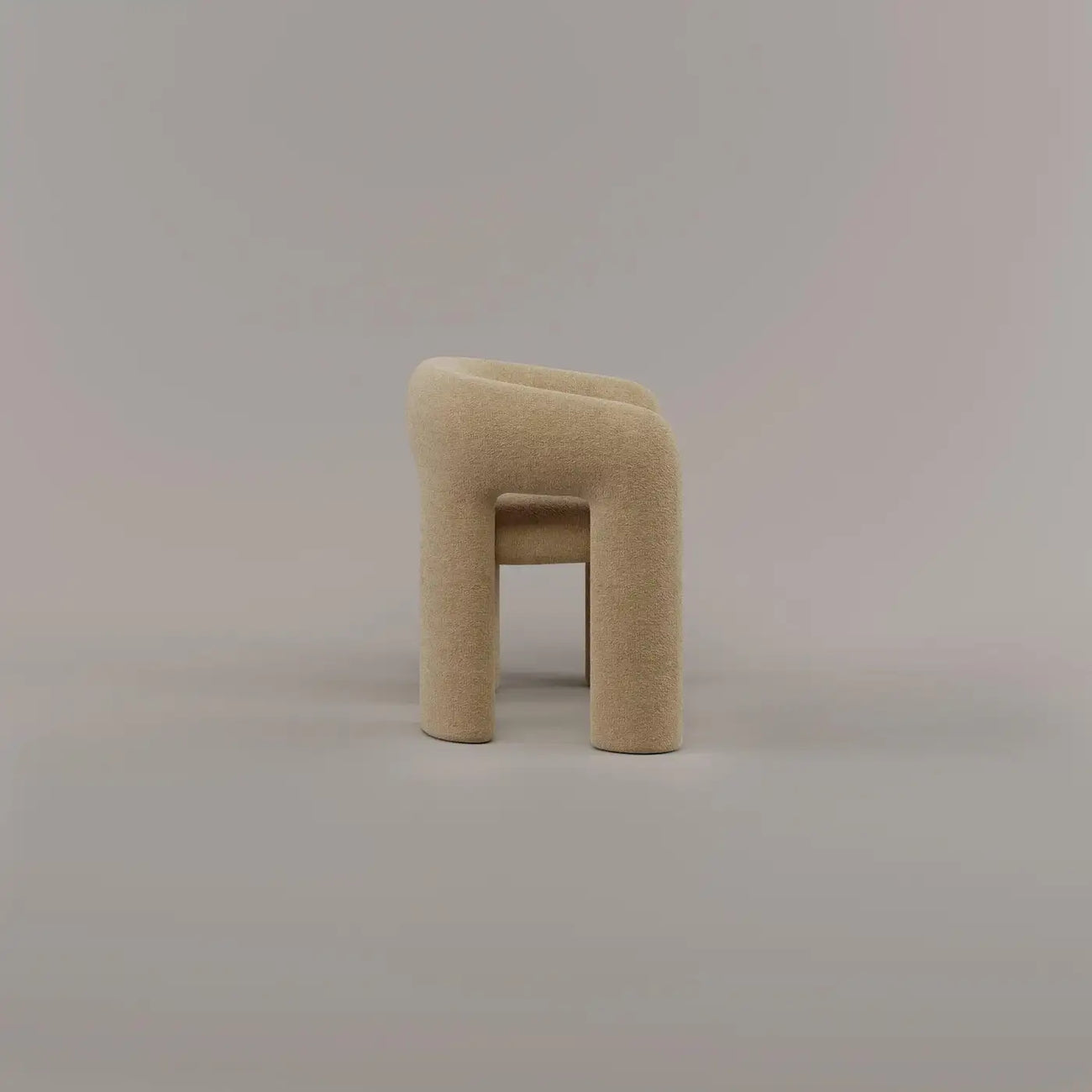 Orevella Loop Frame Sand Beige Velvet Lounge Chair