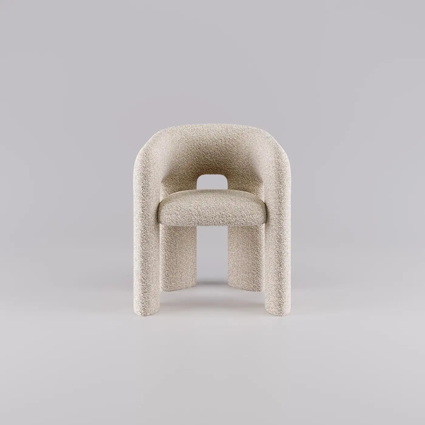 Orevella Loop Frame Ivory Boucle Lounge Chair